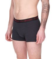 Lot de 2 boxers pour homme Kappa avec inscription de la marque et logo de différentes couleurs telles que le noir, le gris, l'anthracite et le bleu