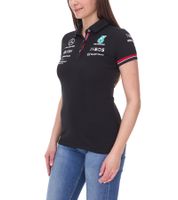 Mercedes-Benz AMG Petronas F1 MAPF1 women's cotton shirt polo shirt with team and sponsor logos short sleeve shirt 701219231 001 Black