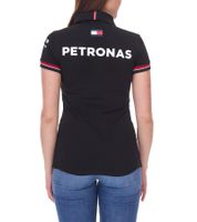 Mercedes-Benz AMG Petronas F1 MAPF1 women's cotton shirt polo shirt with team and sponsor logos short sleeve shirt 701219231 001 Black