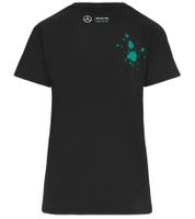 T-shirt pour femme Mercedes-Benz AMG Petronas F1 Lewis avec inscription Lewis Hamilton 44 Cotton Shirt 701218889 001 Noir