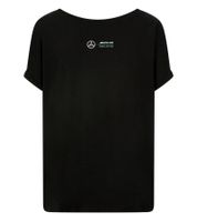 Mercedes-Benz AMG Petronas F1 Lewis Hamilton #44 Tee Damen T-Shirt mit großem Hamilton 44-Print Baumwoll-Shirt 701202249 001 Schwarz