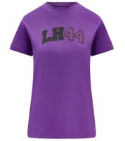 Mercedes-Benz AMG Petronas F1 logo women's T-shirt with "LH 44" lettering cotton shirt 701222305 001 purple