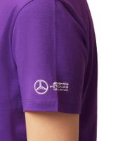 Mercedes-Benz AMG Petronas F1 logo women's T-shirt with "LH 44" lettering cotton shirt 701222305 001 purple