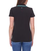 Mercedes-Benz AMG Petronas F1 MAPF1 Polo Women's Cotton Shirt Polo Shirt with Team Logos and Color Accents Short Sleeve Shirt 701222289 001 Black