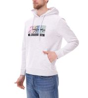 Pull à capuche pour homme JACK & JONES avec teneur en coton Chemise à manches longues avec accents de couleur 12262421 Blanc