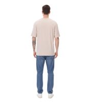 JACK & JONES Camisa de cuello redondo para hombre Camisa de algodón Camiseta de manga corta 12258883 Beige