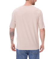 JACK & JONES Camisa de cuello redondo para hombre Camisa de algodón Camiseta de manga corta 12258883 Beige