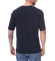 Chemise à col rond pour homme JACK & JONES Chemise en coton T-shirt à manches courtes 12258883 Beige/Blanc ou Bleu foncé/Beige
