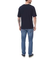 Chemise à col rond pour homme JACK & JONES Chemise en coton T-shirt à manches courtes 12258883 Beige/Blanc ou Bleu foncé/Beige