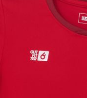 Maillot de match OCEAN FABRICS TAHI pour fille et garçon - T-shirt d'entraînement durable avec empiècements en maille - T-shirt de fitness à manches courtes - OUT-K-1046-OTW-34 Rouge