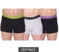 Pack of 2 Kappa men's boxer shorts, stylish underpants 351K1JW black, blue, red, grey, white