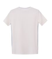 Camiseta de entrenamiento sostenible para niñas y niños con inserciones de malla TAHI Match Jersey de OCEAN FABRICS, camiseta de fitness, camiseta de manga corta OUT-K-1046-OTW-11 blanco crema
