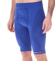 Short de compression pour homme megmeister avec ventilation Body Mapping Short de cyclisme Vêtements de compression antibactériens et anti-odeurs BC31 Bleu, noir ou blanc
