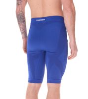 Short de compression pour homme megmeister avec ventilation Body Mapping Short de cyclisme Vêtements de compression antibactériens et anti-odeurs BC31 Bleu, noir ou blanc