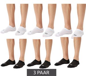 3 paires de chaussettes Sergio Tacchini Invisible Footie chaussettes courtes d'été bas en coton noir ou blanc