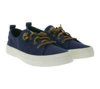 Baskets décontractées en toile SPERRY Crest Vibe pour femmes, chaussures de tous les jours, chaussures à enfiler STS81904, bleu foncé/marron