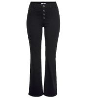 AjC women's high waist jeans cotton pants bootcut pants with button details 57517842 black