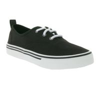 SPERRY Crest CVO Canvas Damen Freizeit-Sneaker mit Memory-Foam Sohle Alltags-Schuhe Schnür-Schuhe STS85872 Schwarz/Weiß