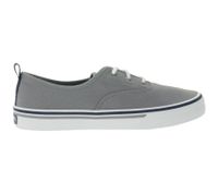 SPERRY Crest CVO Canvas Damen Freizeit-Sneaker mit Memory-Foam Sohle Alltags-Schuhe Schnür-Schuhe STS84830 Grau/Weiß