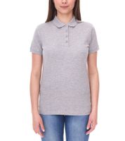 Polo de mujer SANTINO Mathias de algodón orgánico Polo con tapeta de 4 botones Camisa de manga corta jaspeada 180 gr/m2 Gris