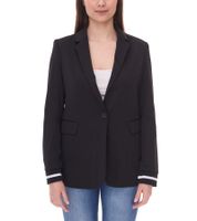 Blazer de mujer AjC, blazer boyfriend hasta la cadera con forro y cierre de un botón 21639409 Negro