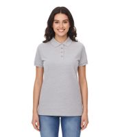 SANTINO Mika Polo-Shirt aus Bio-Baumwolle Polo-Hemd mit 4er Knopfleiste Kurzarm-Shirt meliert 210 gr/m2 Grau
