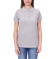 SANTINO Mika Polo-Shirt aus Bio-Baumwolle Polo-Hemd mit 4er Knopfleiste Kurzarm-Shirt meliert 210 gr/m2 Grau