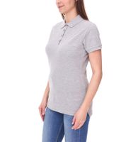 SANTINO Mika Polo-Shirt aus Bio-Baumwolle Polo-Hemd mit 4er Knopfleiste Kurzarm-Shirt meliert 210 gr/m2 Grau