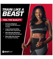 BEASTGEAR Elite Premium-Aluminium-Springseil 3m Speed-Fitness-Springseil für fortgeschrittene Fitness Boxen, MMA, HIIT, Krafttraining und Double Unders Workout Rot/Schwarz