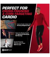 BEASTGEAR Elite Premium-Aluminium-Springseil 3m Speed-Fitness-Springseil für fortgeschrittene Fitness Boxen, MMA, HIIT, Krafttraining und Double Unders Workout Rot/Schwarz