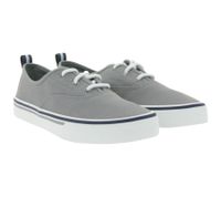 SPERRY Crest CVO oder Vibe Canvas Damen Freizeit-Sneaker mit Memory-Foam Sohle Alltags-Schuhe Schnür-Schuhe Schlupf-Schuhe Weiß, Grau, Schwarz oder Dunkelblau