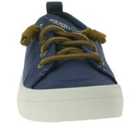 SPERRY Crest CVO oder Vibe Canvas Damen Freizeit-Sneaker mit Memory-Foam Sohle Alltags-Schuhe Schnür-Schuhe Schlupf-Schuhe Weiß, Grau, Schwarz oder Dunkelblau