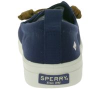 SPERRY Crest CVO oder Vibe Canvas Damen Freizeit-Sneaker mit Memory-Foam Sohle Alltags-Schuhe Schnür-Schuhe Schlupf-Schuhe Weiß, Grau, Schwarz oder Dunkelblau