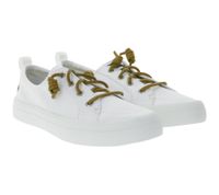SPERRY Crest CVO oder Vibe Canvas Damen Freizeit-Sneaker mit Memory-Foam Sohle Alltags-Schuhe Schnür-Schuhe Schlupf-Schuhe Weiß, Grau, Schwarz oder Dunkelblau