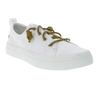 SPERRY Crest CVO oder Vibe Canvas Damen Freizeit-Sneaker mit Memory-Foam Sohle Alltags-Schuhe Schnür-Schuhe Schlupf-Schuhe Weiß, Grau, Schwarz oder Dunkelblau