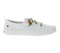 SPERRY Crest CVO oder Vibe Canvas Damen Freizeit-Sneaker mit Memory-Foam Sohle Alltags-Schuhe Schnür-Schuhe Schlupf-Schuhe Weiß, Grau, Schwarz oder Dunkelblau