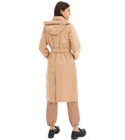 Women's Timeless Parka Coat with Hood, Autumn Coat, Cotton Jacket 927540 Beige