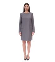 Robe durable pour femme avec épaulettes Robe d'affaires avec teneur en laine Mini robe 956968 Gris