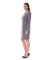 Robe durable pour femme avec épaulettes Robe d'affaires avec teneur en laine Mini robe 956968 Gris