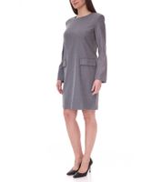 Robe durable pour femme avec épaulettes Robe d'affaires avec teneur en laine Mini robe 956968 Gris