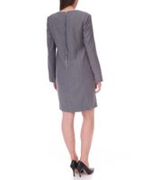 Robe durable pour femme avec épaulettes Robe d'affaires avec teneur en laine Mini robe 956968 Gris