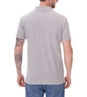 SANTINO Mathias polo in cotone biologico Polo con abbottonatura a 3 bottoni Camicia a maniche corte screziata 180 gr/m2 Grigio