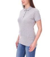 SANTINO Mathias polo in cotone biologico Polo con abbottonatura a 3 bottoni Camicia a maniche corte screziata 180 gr/m2 Grigio