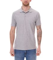 SANTINO Mathias polo in cotone biologico Polo con abbottonatura a 3 bottoni Camicia a maniche corte screziata 180 gr/m2 Grigio