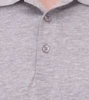 SANTINO Mathias polo in cotone biologico Polo con abbottonatura a 3 bottoni Camicia a maniche corte screziata 180 gr/m2 Grigio