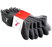 6 pares de calcetines deportivos PUMA con zona del pie acolchada, calcetines de tenis, calcetines transpirables, cinturilla extra suave 701224759 Negro/Antracita/Gris