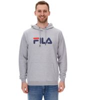 FILA Barumini Felpa con cappuccio da uomo Felpa con cappuccio Pullover Felpa in cotone FAU0068-80000 Grigio-Mélange