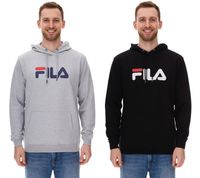 Felpa con cappuccio FILA Barumini da uomo, con cappuccio, pullover, felpa in cotone FAU0068, nero o grigio