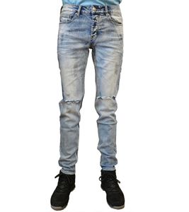 Pantalones vaqueros de hombre Sixth June, pantalones de algodón ajustados, pantalones vaqueros casuales ajustados, pantalones de uso diario M2871HDE azul