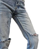 Pantalones vaqueros de hombre Sixth June, pantalones de algodón ajustados, pantalones vaqueros casuales ajustados, pantalones de uso diario M2871HDE azul